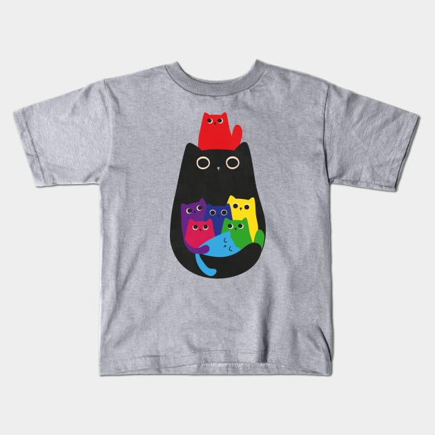 Cat mom Kids T-Shirt by grafart